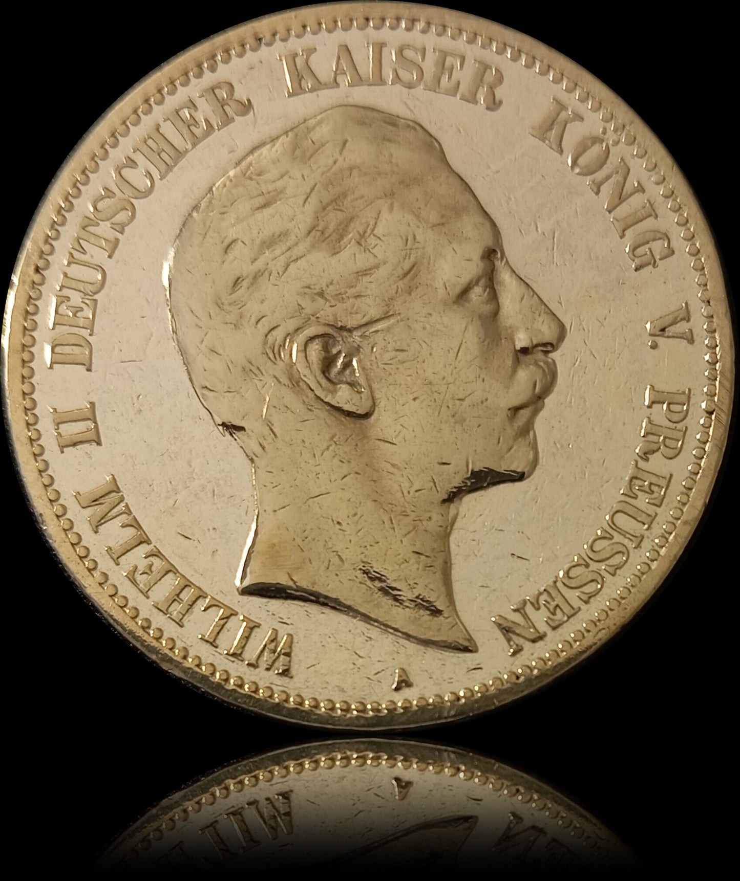 5 Mark Preußen 1893 A Silber, Kaiser Wilhelm II. Deutsches Kaiserreich, Jaeger-Nr. 104