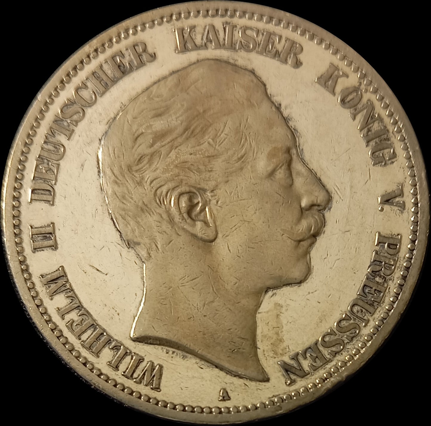 5 Mark Preußen 1895 A Silber, Kaiser Wilhelm II. Deutsches Kaiserreich, Jaeger-Nr. 104