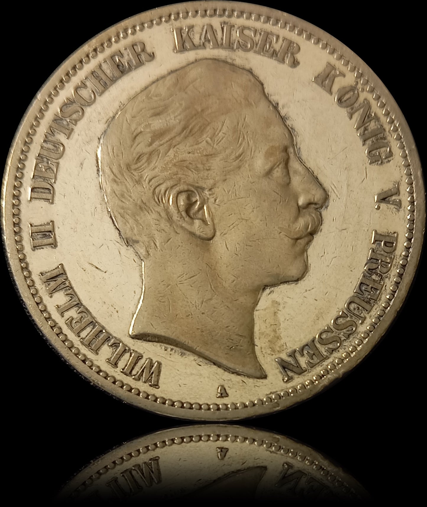 5 Mark Preußen 1895 A Silber, Kaiser Wilhelm II. Deutsches Kaiserreich, Jaeger-Nr. 104