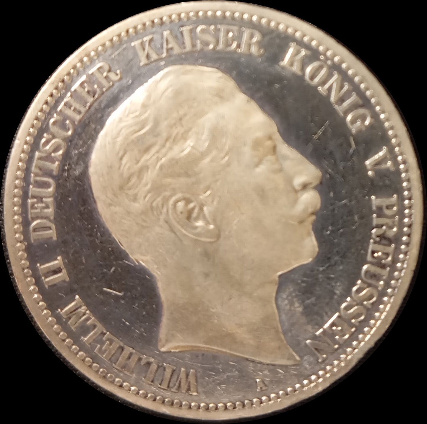 5 Mark Preußen 1895 A Silber, Kaiser Wilhelm II. Deutsches Kaiserreich, Jaeger-Nr. 104