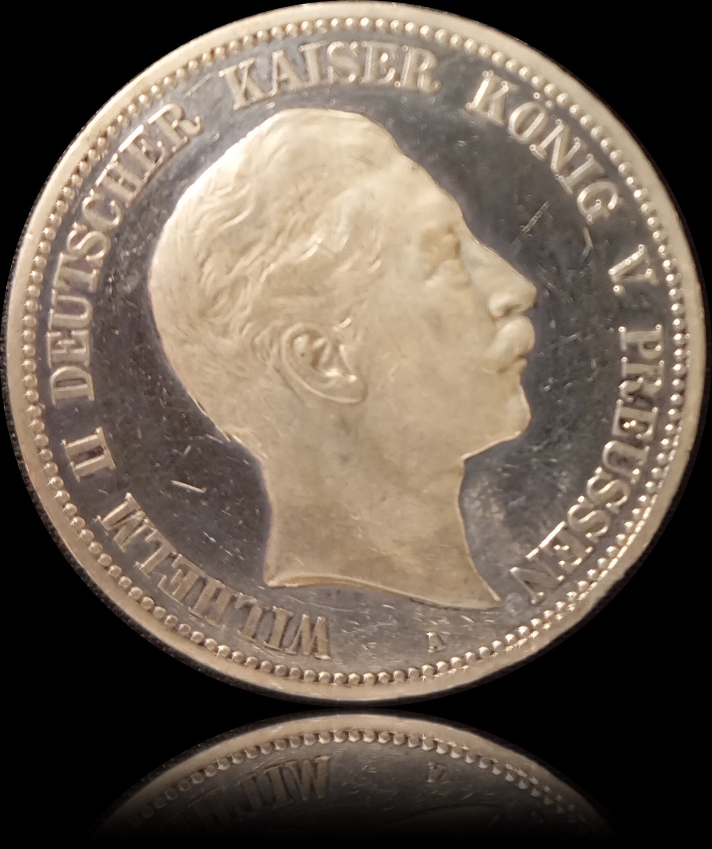 5 Mark Preußen 1895 A Silber, Kaiser Wilhelm II. Deutsches Kaiserreich, Jaeger-Nr. 104