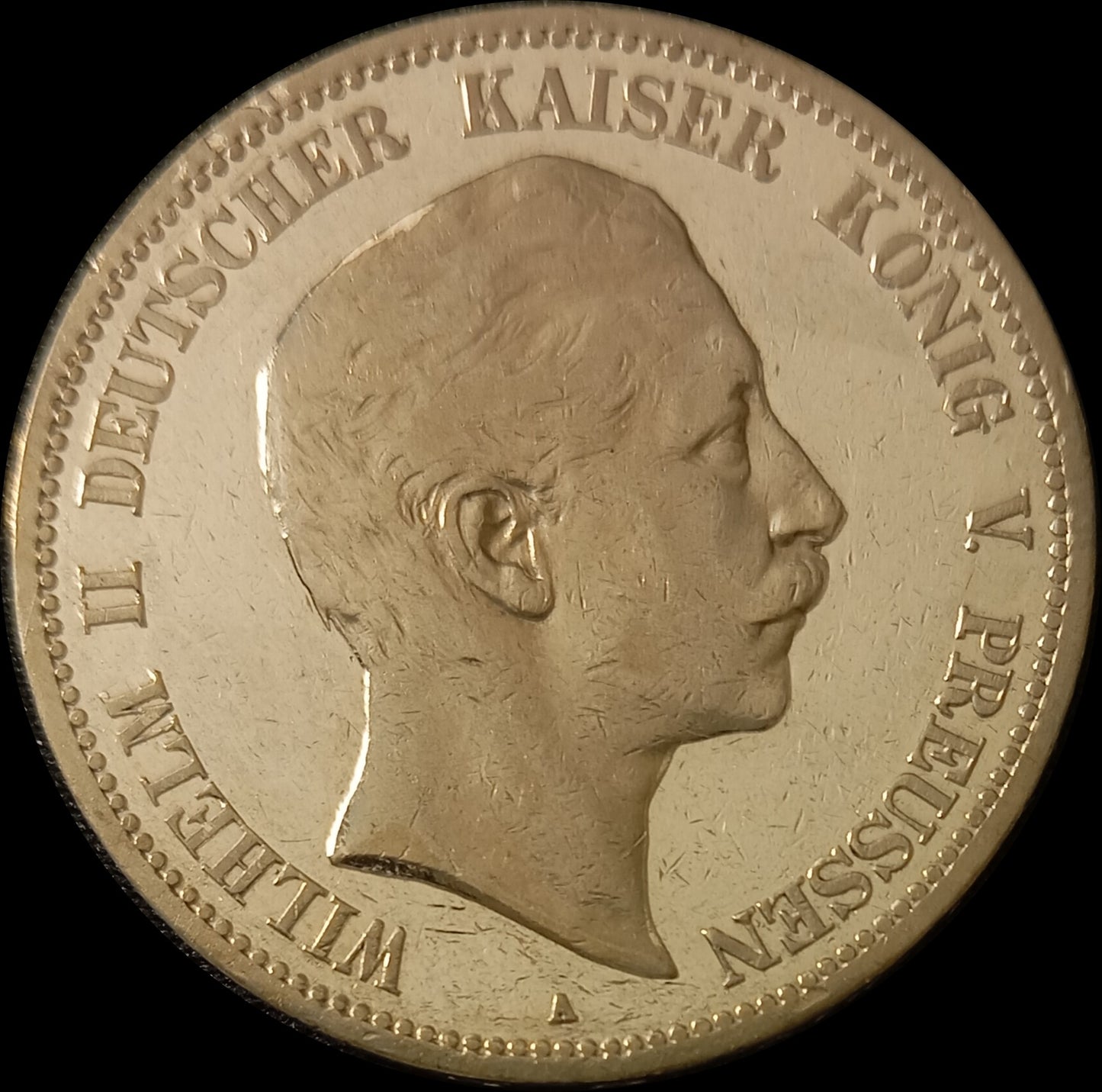 5 Mark Preußen 1896 A Silber, Kaiser Wilhelm II. Deutsches Kaiserreich, Jaeger-Nr. 104