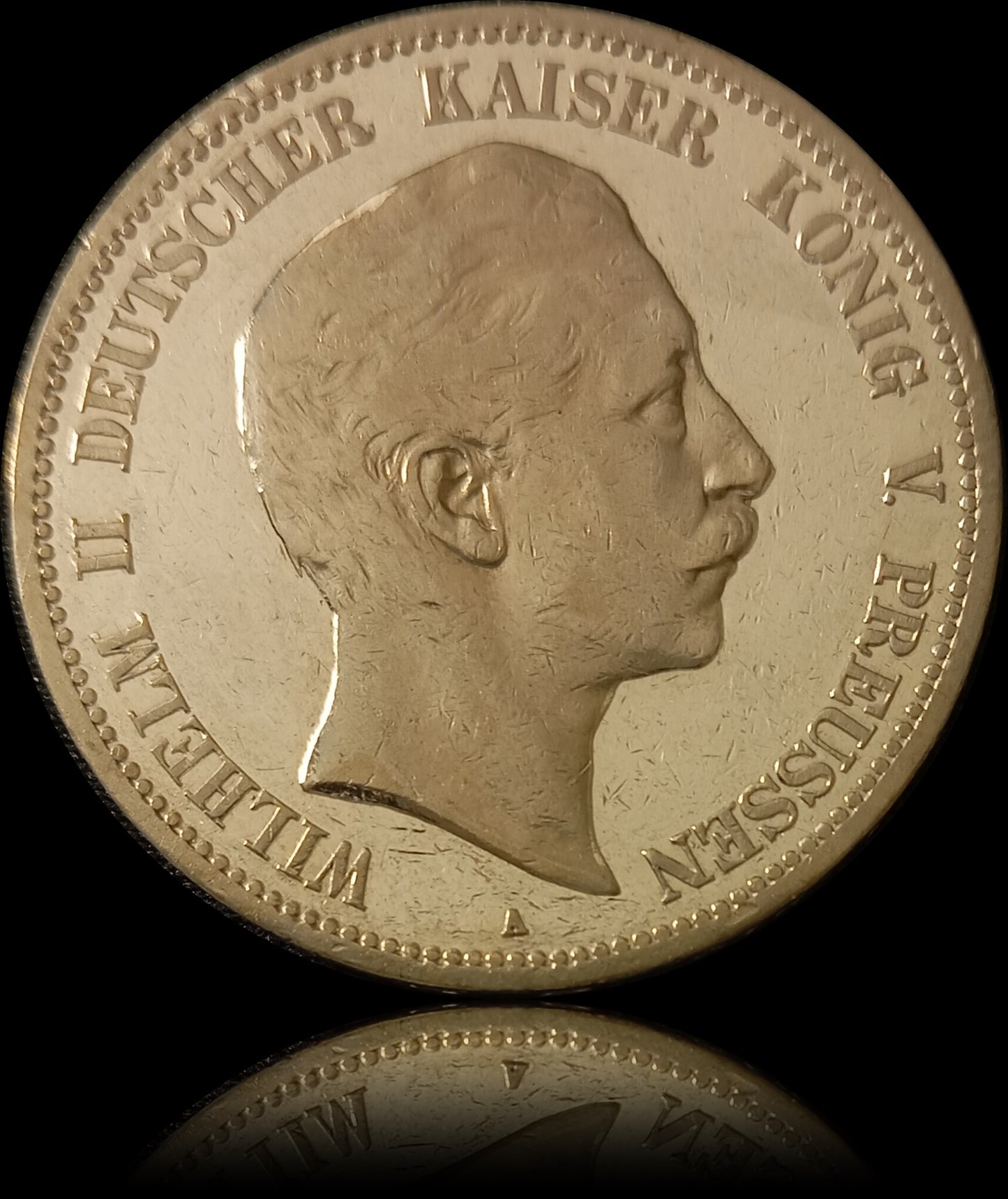 5 Mark Preußen 1896 A Silber, Kaiser Wilhelm II. Deutsches Kaiserreich, Jaeger-Nr. 104