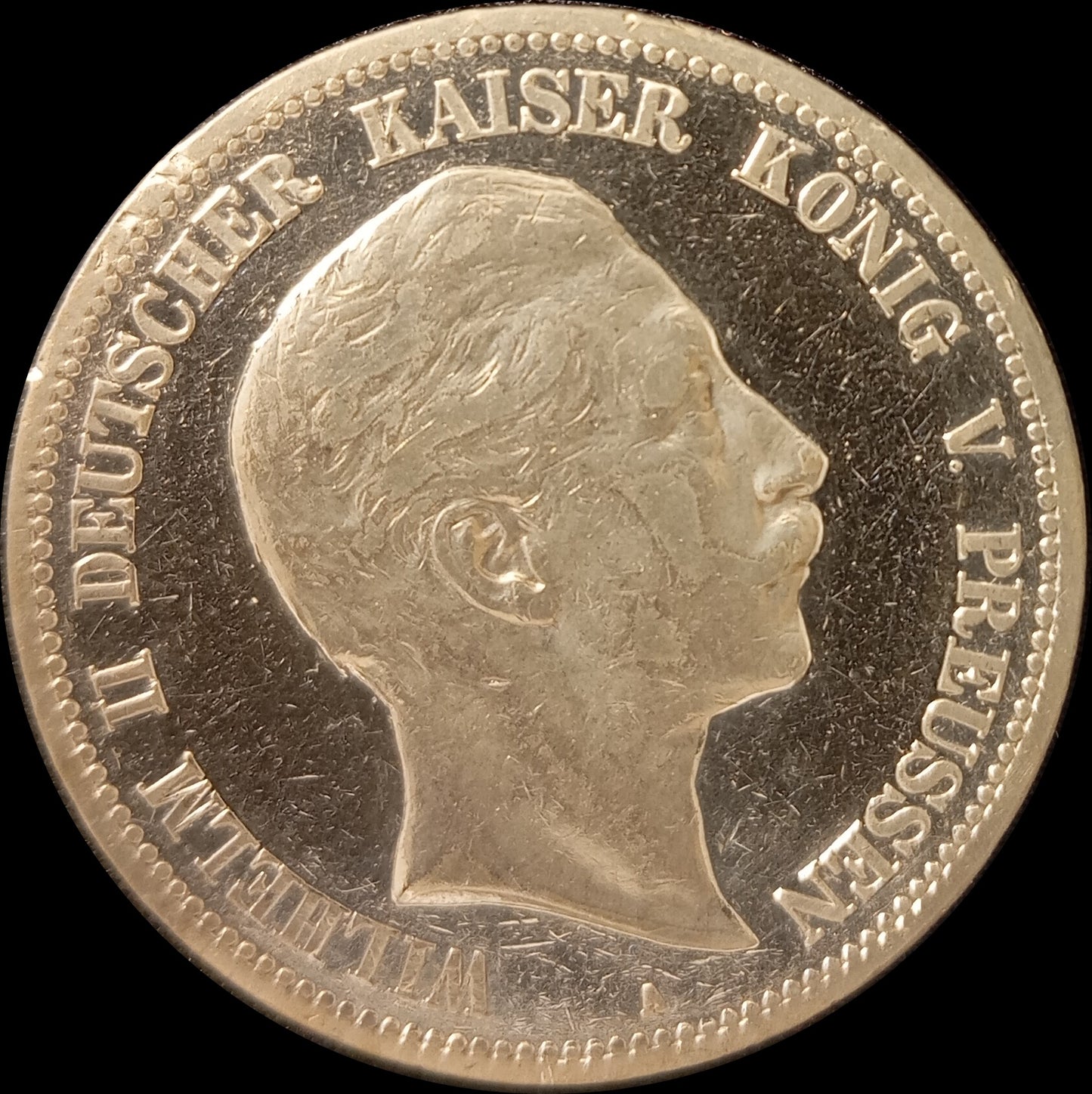 5 Mark Preußen 1896 A Silber, Kaiser Wilhelm II. Deutsches Kaiserreich, Jaeger-Nr. 104