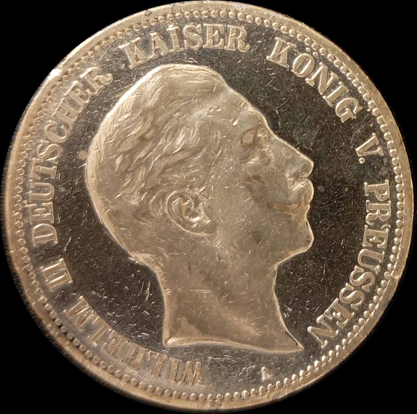 5 Mark Preußen 1899 A Silber, Kaiser Wilhelm II. Deutsches Kaiserreich, Jaeger-Nr. 104