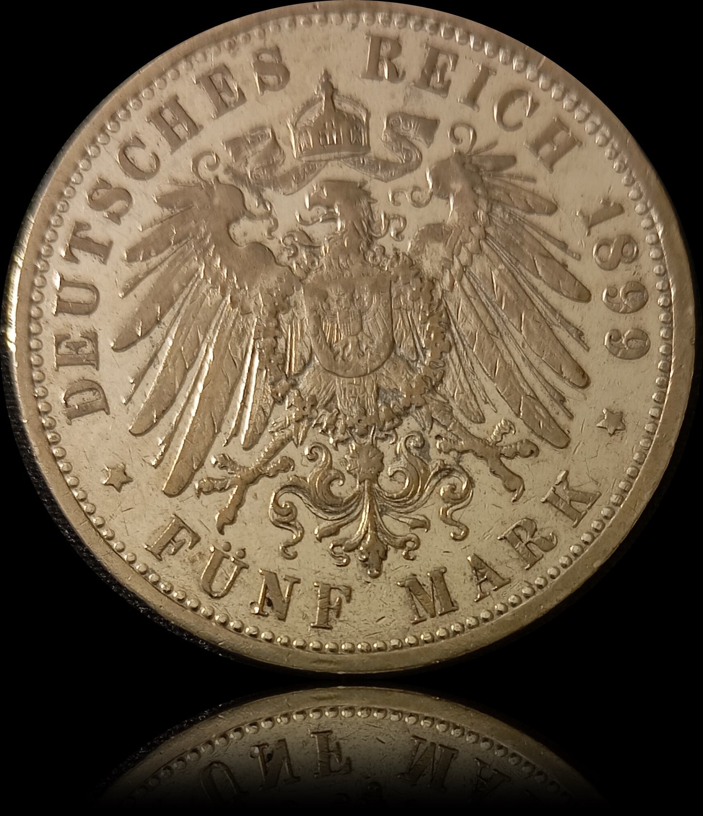 5 Mark Preußen 1899 A Silber, Kaiser Wilhelm II. Deutsches Kaiserreich, Jaeger-Nr. 104