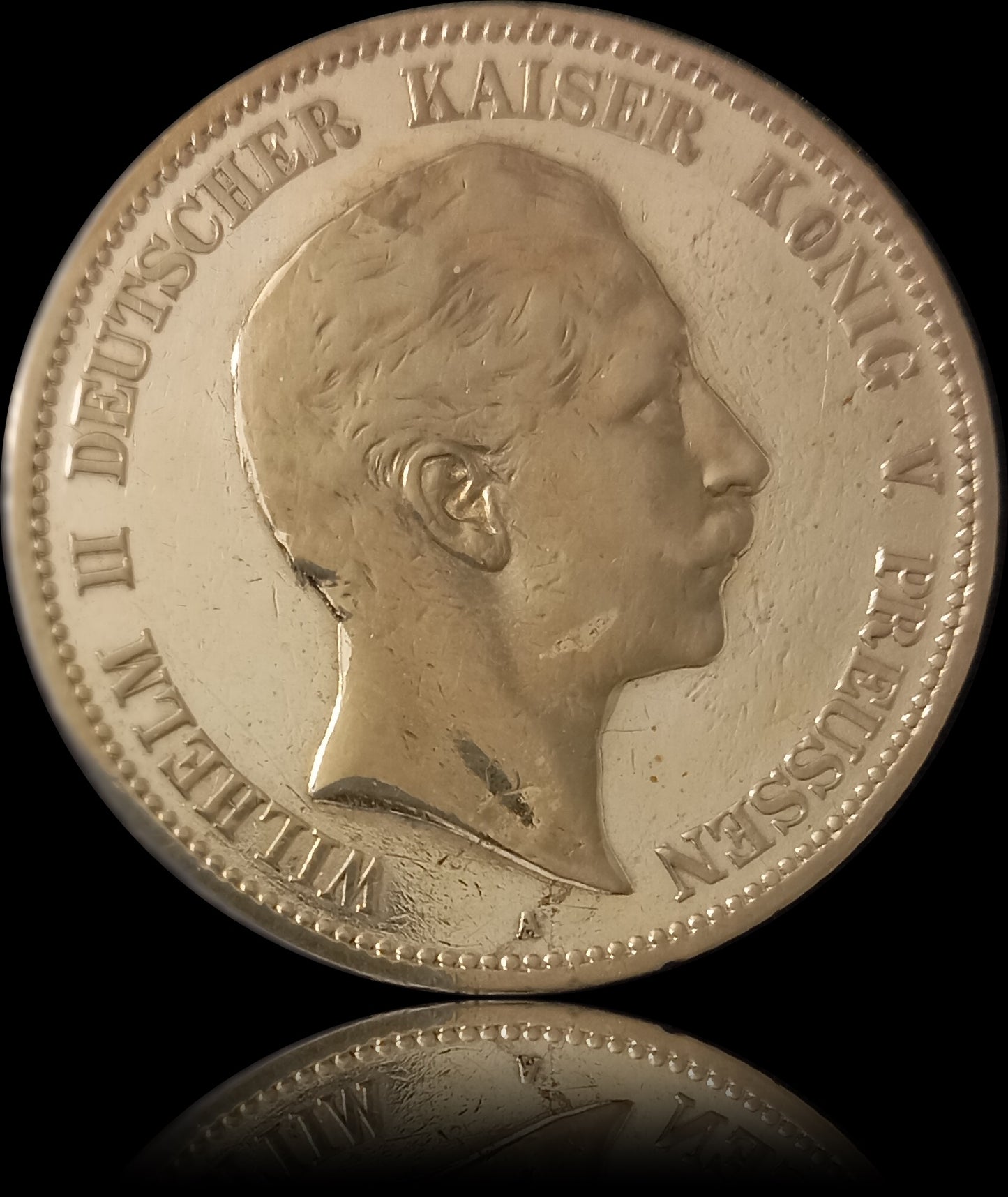 5 Mark Preußen 1900 A Silber, Kaiser Wilhelm II. Deutsches Kaiserreich, Jaeger-Nr. 104