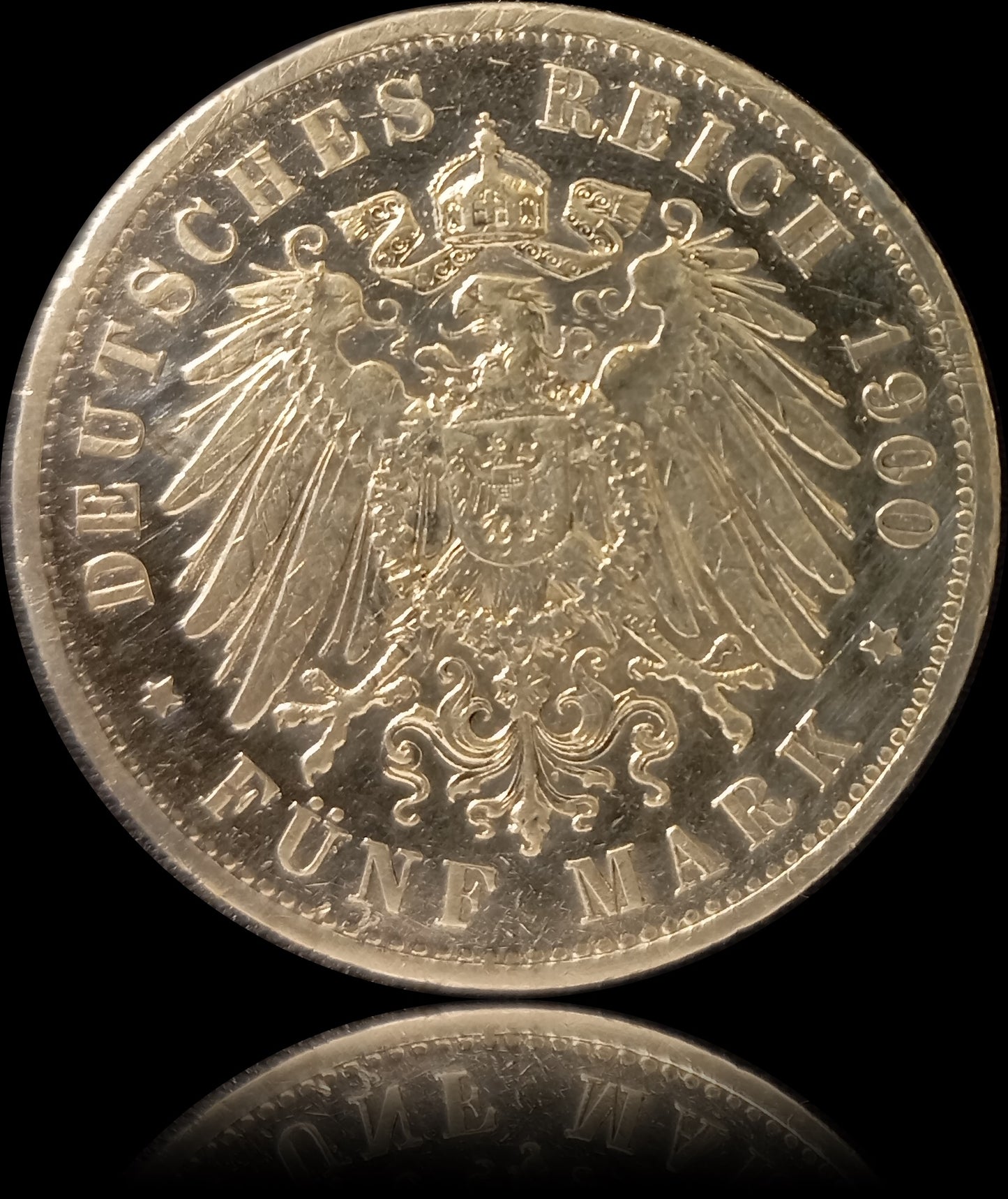 5 Mark Preußen 1900 A Silber, Kaiser Wilhelm II. Deutsches Kaiserreich, Jaeger-Nr. 104