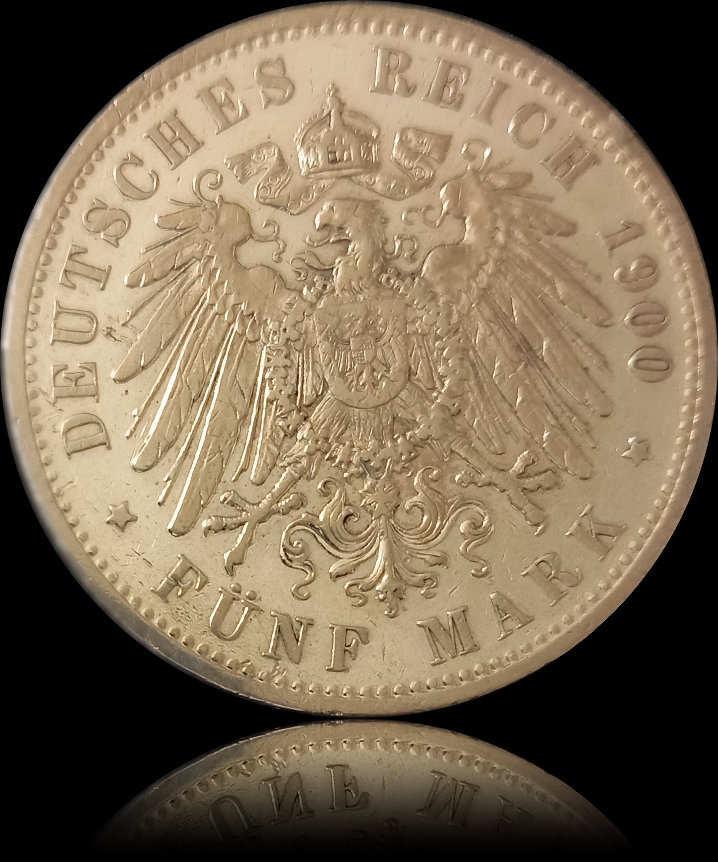 5 Mark Preußen 1900 A Silber, Kaiser Wilhelm II. Deutsches Kaiserreich, Jaeger-Nr. 104