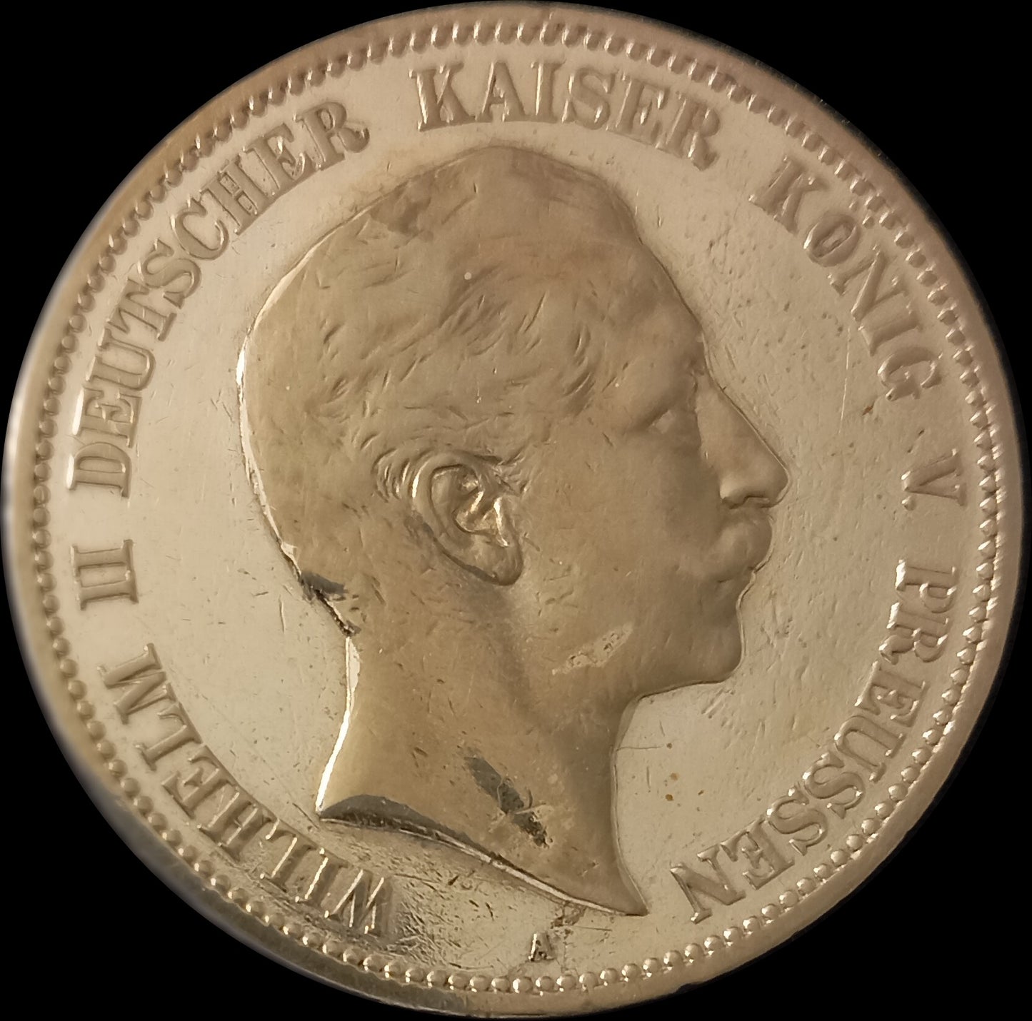 5 Mark Preußen 1900 A Silber, Kaiser Wilhelm II. Deutsches Kaiserreich, Jaeger-Nr. 104