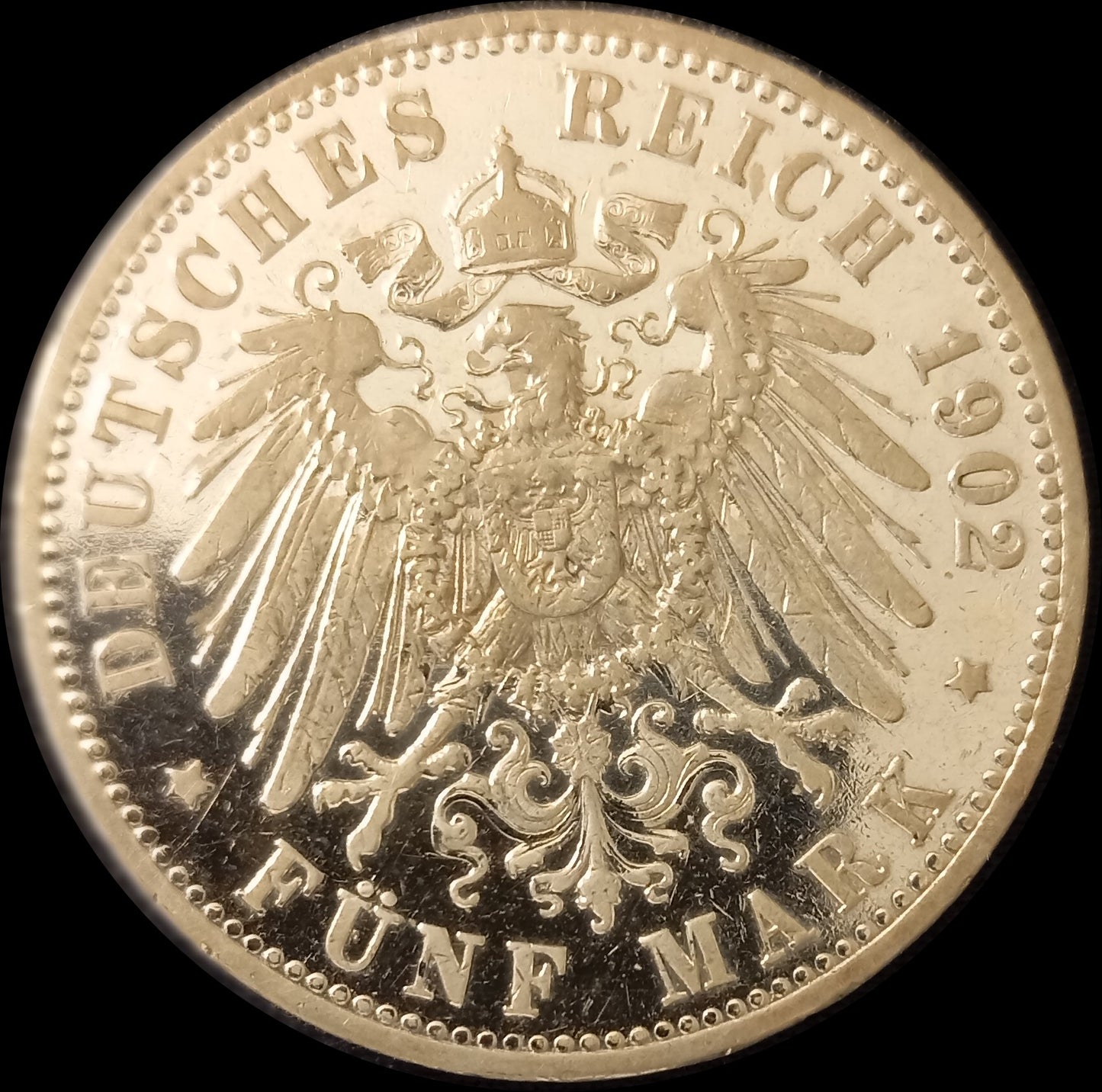 5 Mark Preußen 1902 A Silber, Kaiser Wilhelm II. Deutsches Kaiserreich, Jaeger-Nr. 104