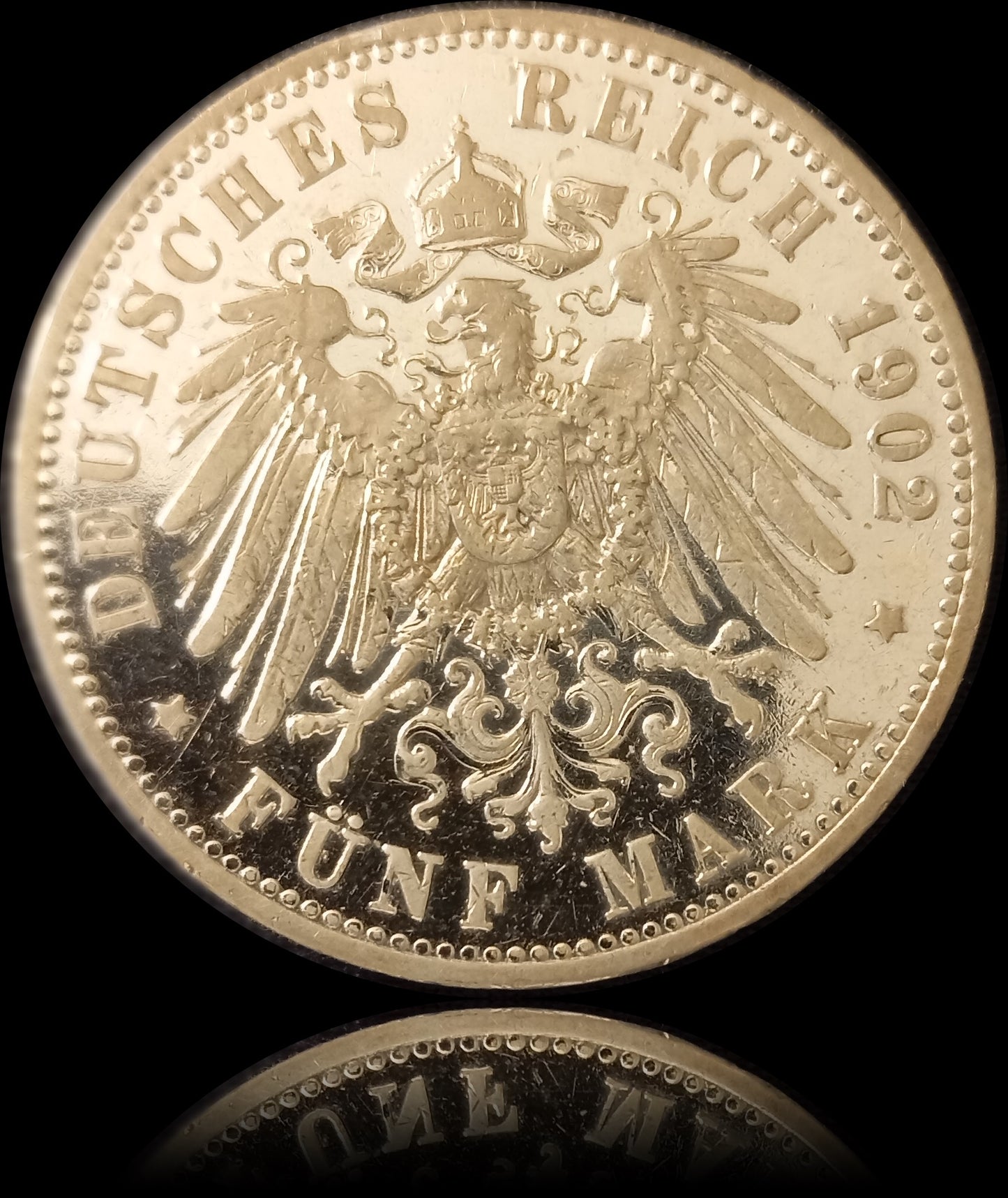 5 Mark Preußen 1902 A Silber, Kaiser Wilhelm II. Deutsches Kaiserreich, Jaeger-Nr. 104