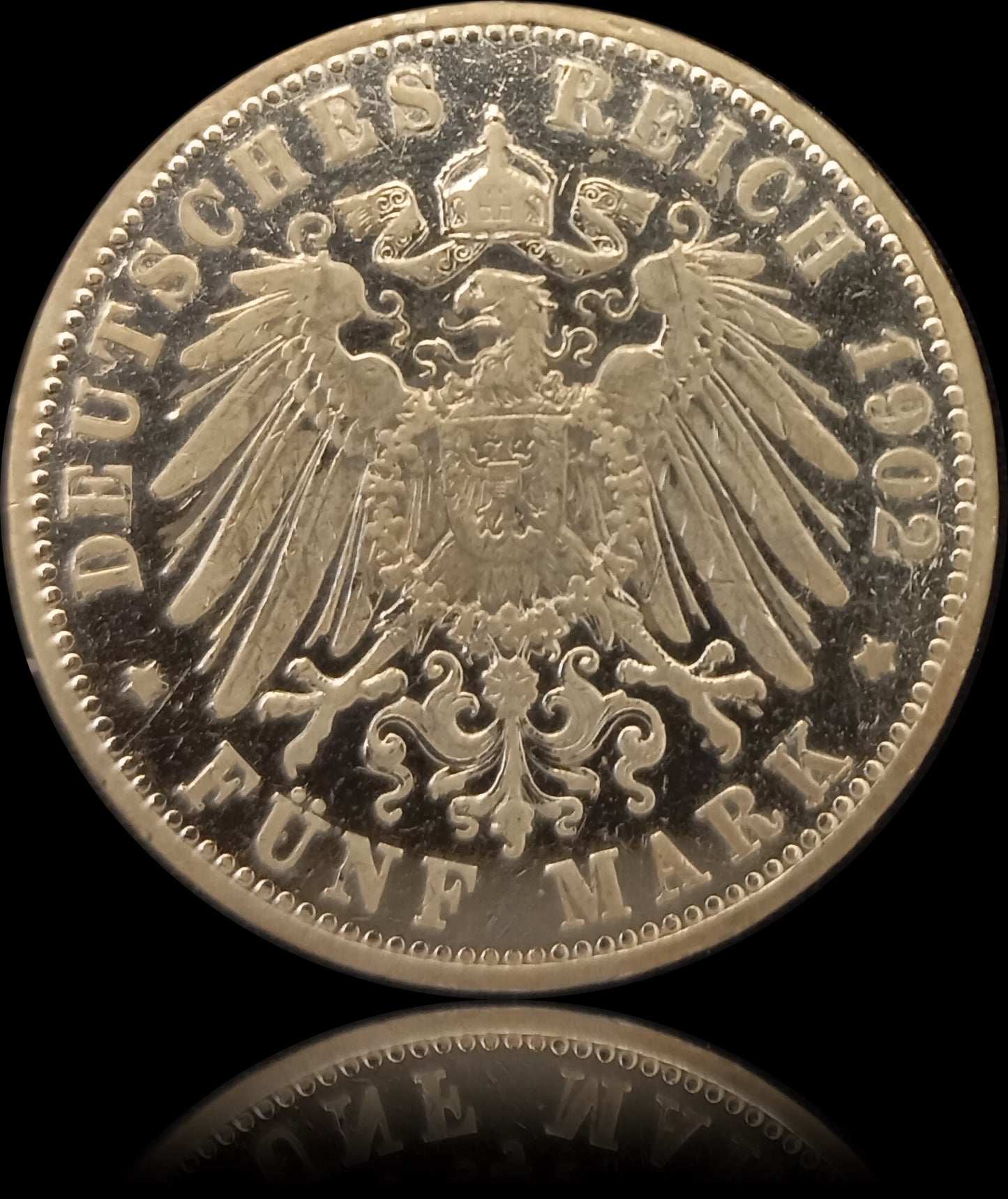 5 Mark Preußen 1902 A Silber, Kaiser Wilhelm II. Deutsches Kaiserreich, Jaeger-Nr. 104