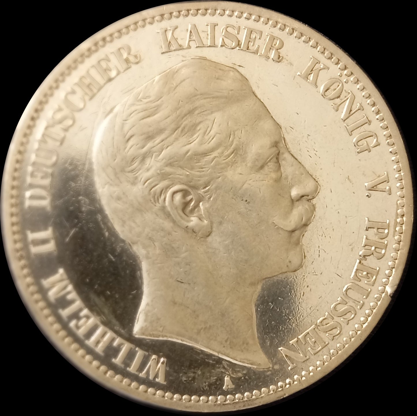 5 Mark Preußen 1904 A Silber, Kaiser Wilhelm II. Deutsches Kaiserreich, Jaeger-Nr. 104