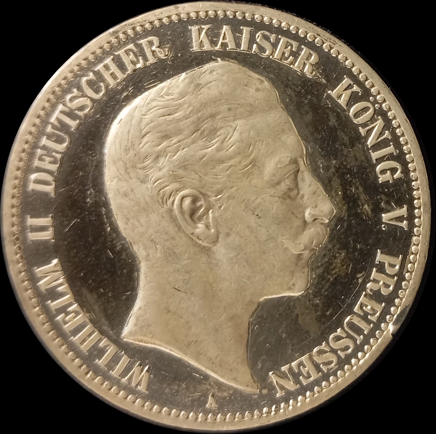 5 Mark Preußen 1904 A Silber, Kaiser Wilhelm II. Deutsches Kaiserreich, Jaeger-Nr. 104