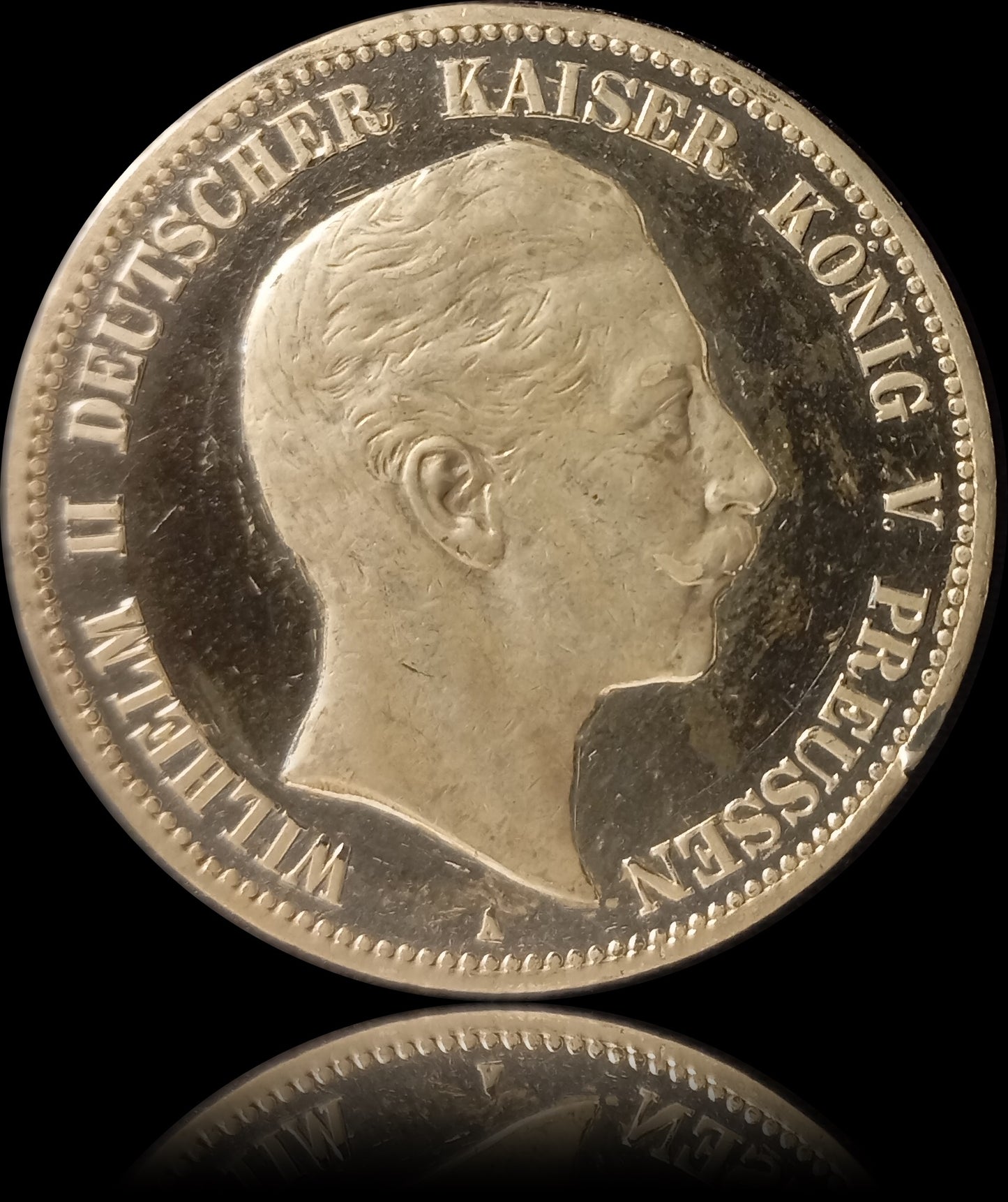 5 Mark Preußen 1904 A Silber, Kaiser Wilhelm II. Deutsches Kaiserreich, Jaeger-Nr. 104