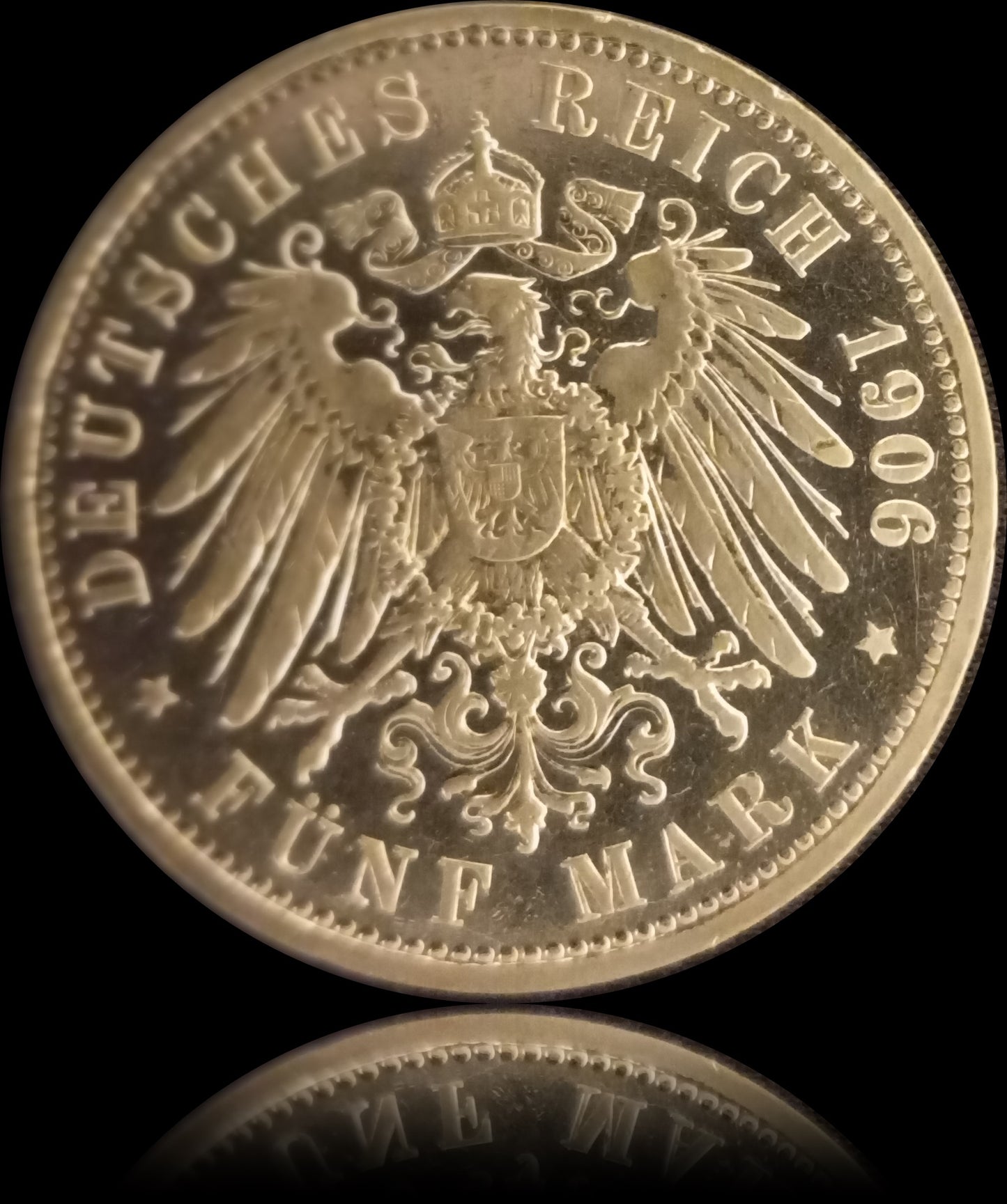 5 Mark Preußen 1906 A Silber, Kaiser Wilhelm II. Deutsches Kaiserreich, Jaeger-Nr. 104