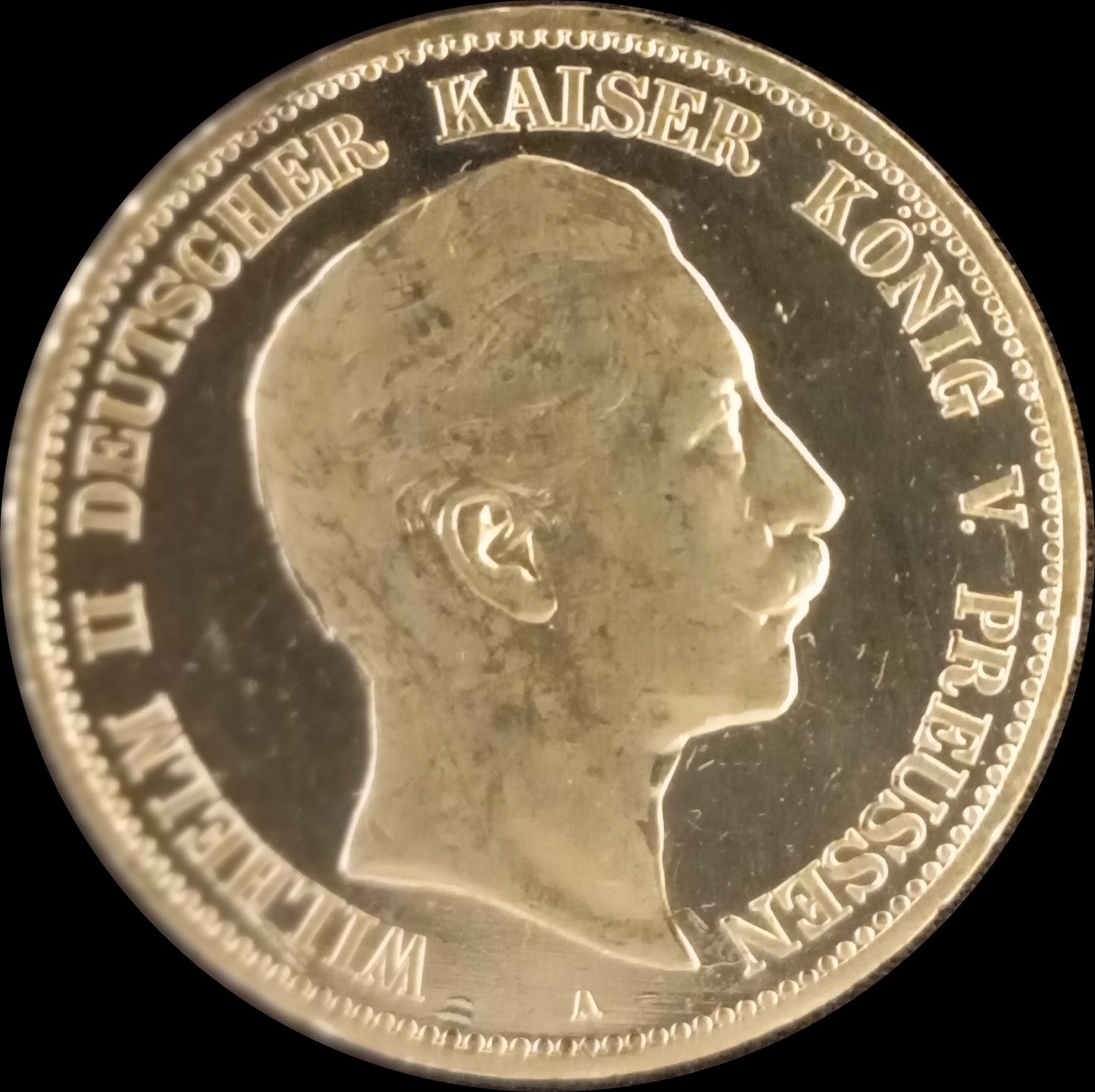 5 Mark Preußen 1907 A Silber, Kaiser Wilhelm II. Deutsches Kaiserreich, Jaeger-Nr. 104