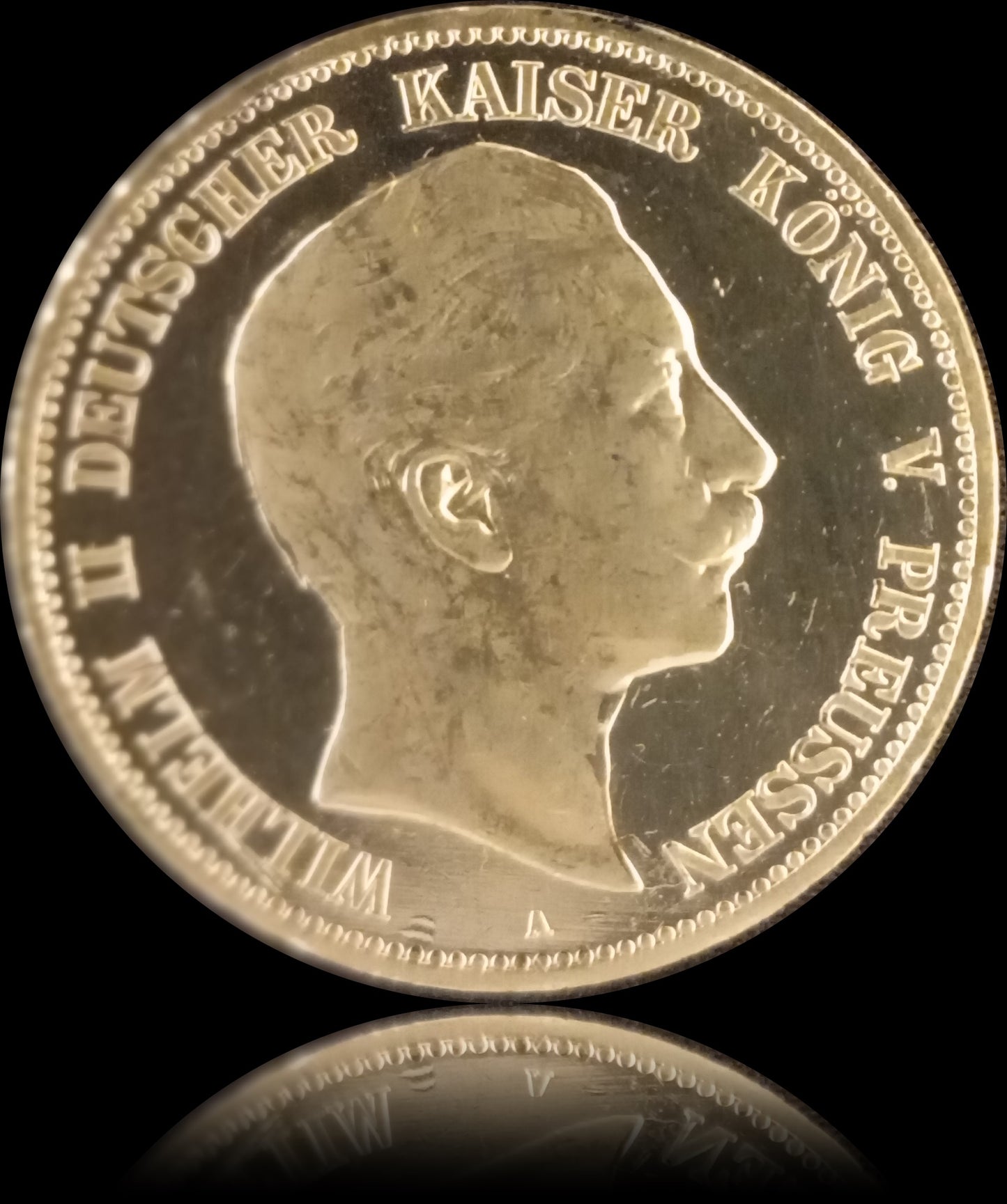 5 Mark Preußen 1907 A Silber, Kaiser Wilhelm II. Deutsches Kaiserreich, Jaeger-Nr. 104