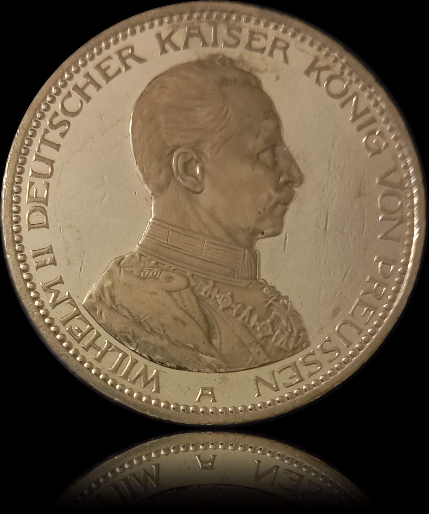 5 Mark Preußen 1913 A Silber, Kaiser Wilhelm II. Deutsches Kaiserreich, Jaeger-Nr. 114