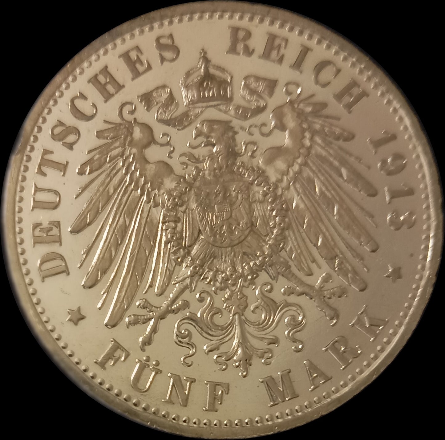 5 Mark Preußen 1913 A Silber, Kaiser Wilhelm II. Deutsches Kaiserreich, Jaeger-Nr. 114