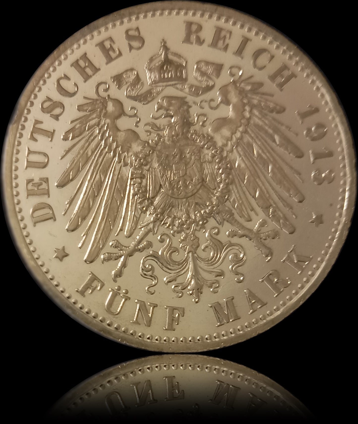 5 Mark Preußen 1913 A Silber, Kaiser Wilhelm II. Deutsches Kaiserreich, Jaeger-Nr. 114