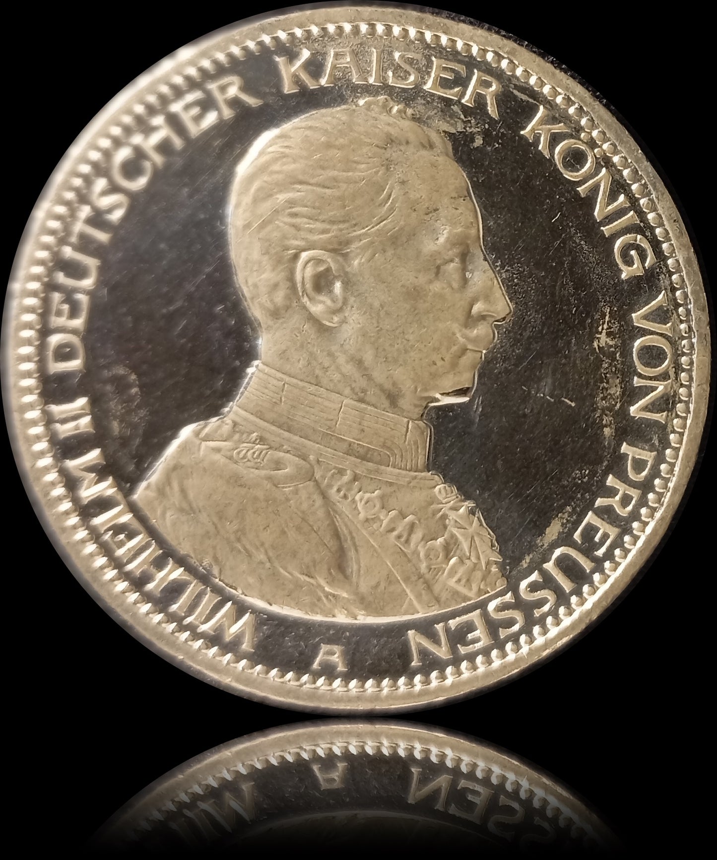 5 Mark Preußen 1913 A Silber, Kaiser Wilhelm II. Deutsches Kaiserreich, Jaeger-Nr. 114