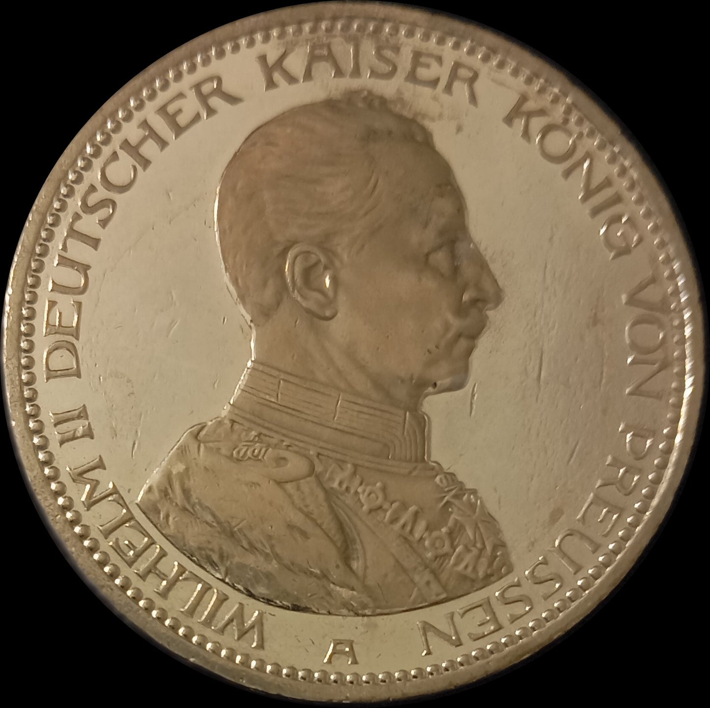 5 Mark Preußen 1913 A Silber, Kaiser Wilhelm II. Deutsches Kaiserreich, Jaeger-Nr. 114