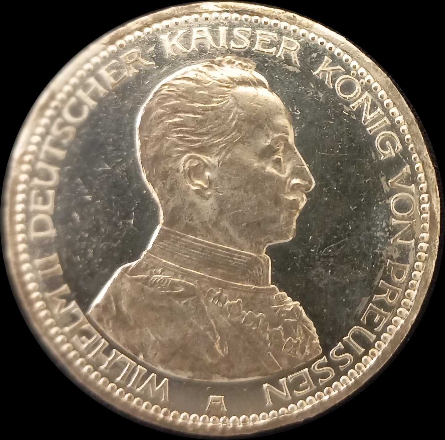 5 Mark Preußen 1914 A Silber, Kaiser Wilhelm II. Deutsches Kaiserreich, Jaeger-Nr. 114