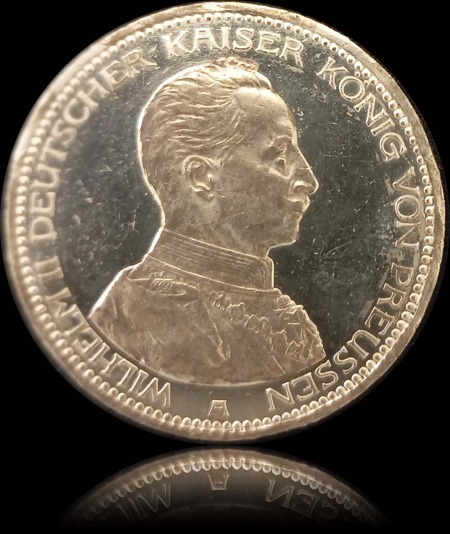 5 Mark Preußen 1914 A Silber, Kaiser Wilhelm II. Deutsches Kaiserreich, Jaeger-Nr. 114