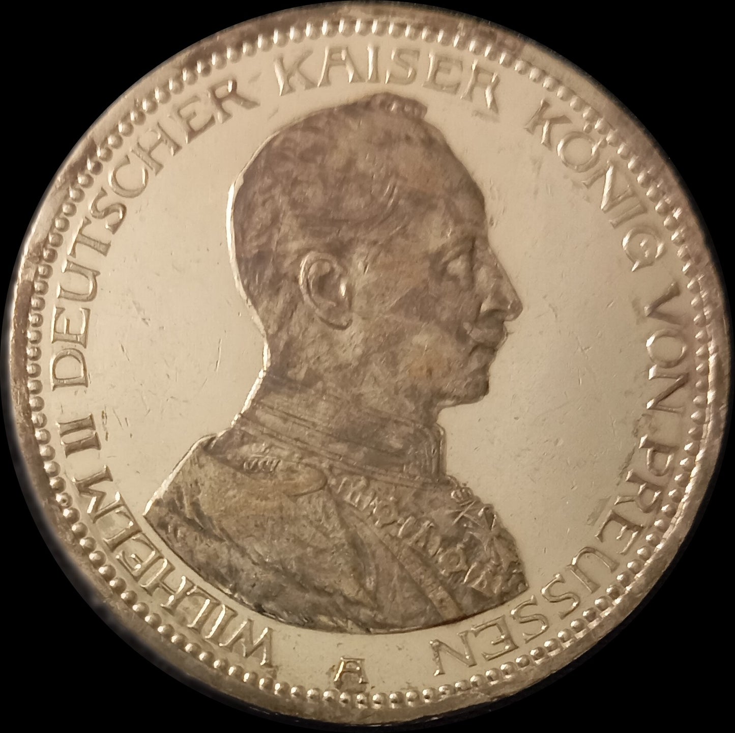 5 Mark Preußen 1914 A Silber, Kaiser Wilhelm II. Deutsches Kaiserreich, Jaeger-Nr. 114