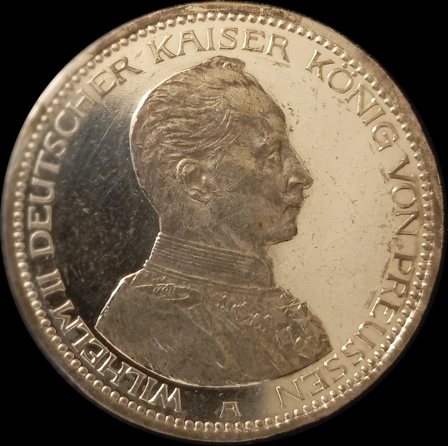 5 Mark Preußen 1914 A Silber, Kaiser Wilhelm II. Deutsches Kaiserreich, Jaeger-Nr. 114