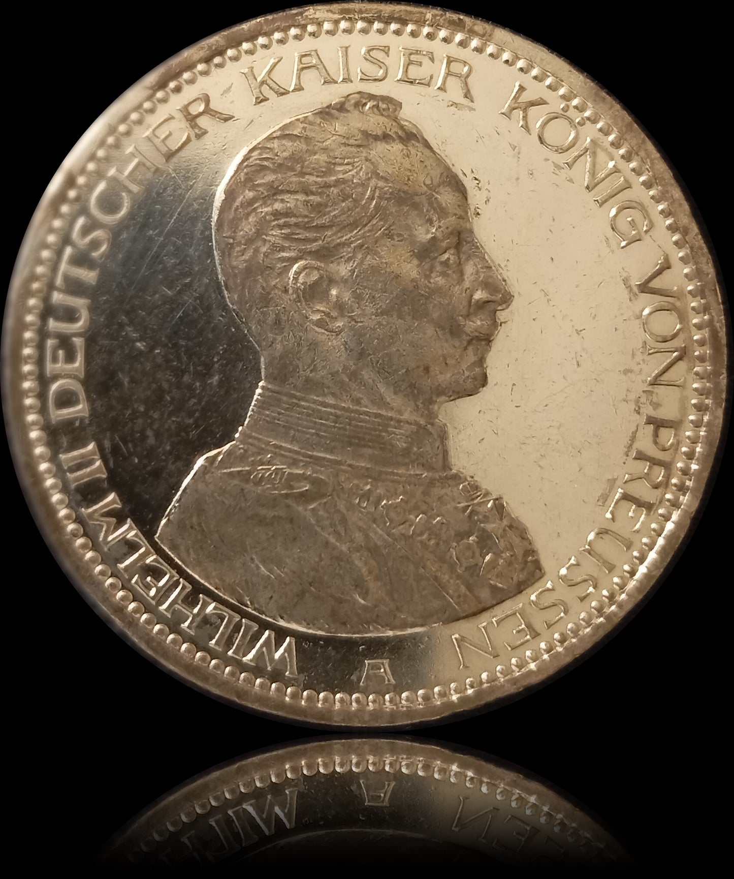 5 Mark Preußen 1914 A Silber, Kaiser Wilhelm II. Deutsches Kaiserreich, Jaeger-Nr. 114