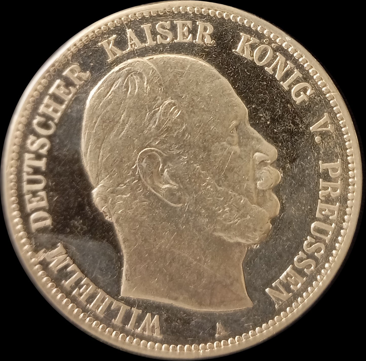 5 Mark Preußen 1874 A Silber, Kaiser Wilhelm I. Deutsches Kaiserreich, Jaeger-Nr. 97