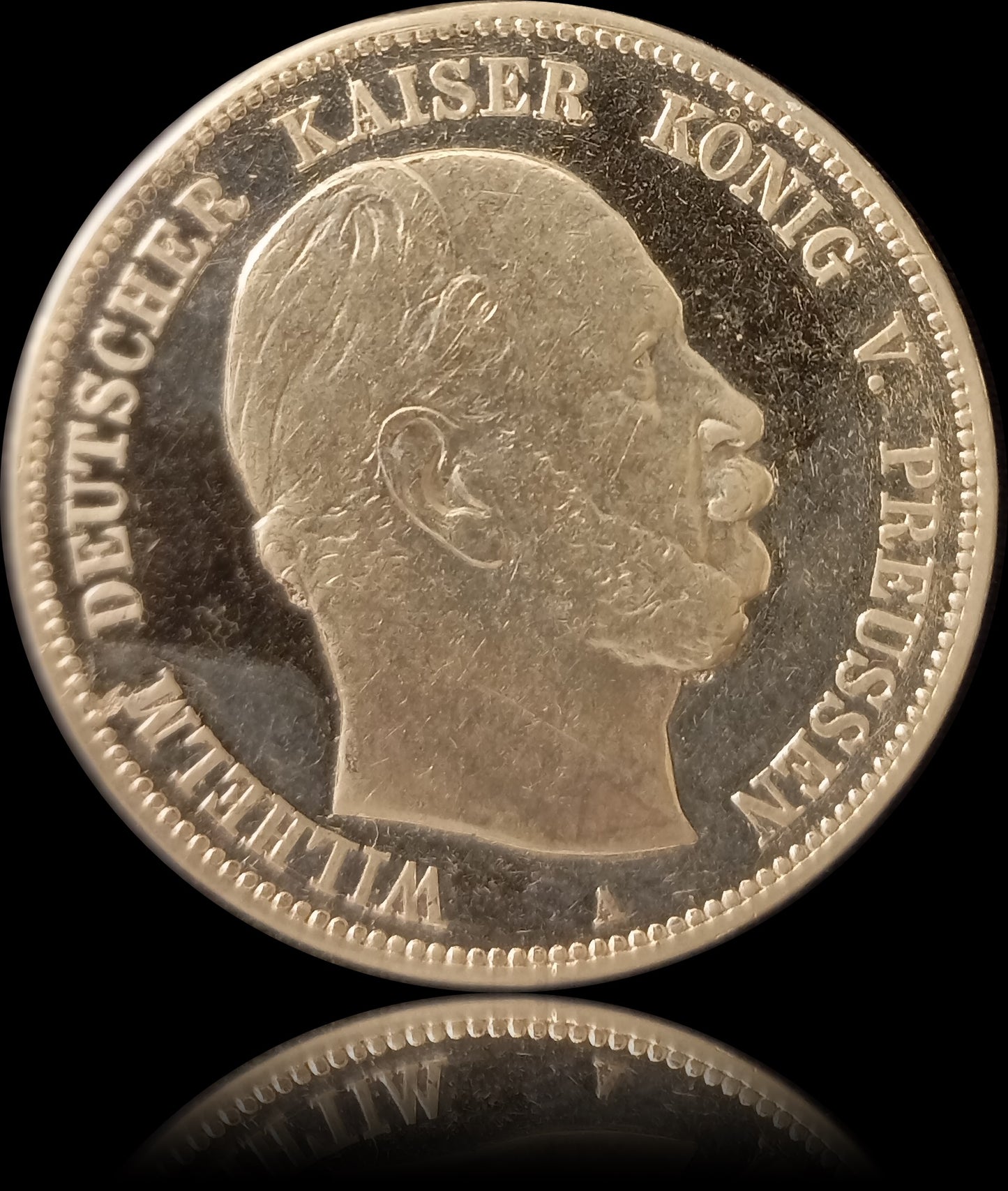 5 Mark Preußen 1874 A Silber, Kaiser Wilhelm I. Deutsches Kaiserreich, Jaeger-Nr. 97