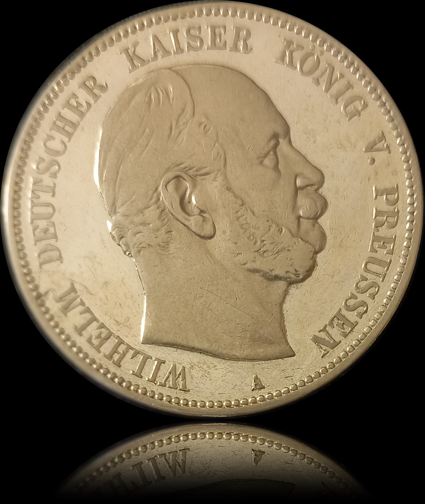 5 Mark Preußen 1874 A Silber, Kaiser Wilhelm I. Deutsches Kaiserreich, Jaeger-Nr. 97