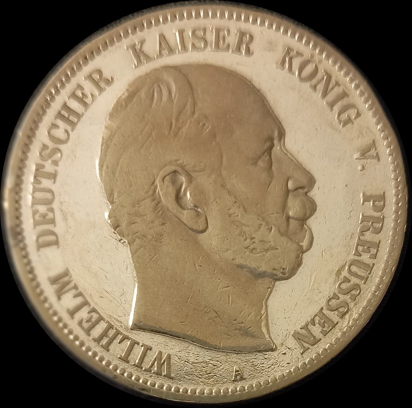 5 Mark Preußen 1875 A Silber, Kaiser Wilhelm I. Deutsches Kaiserreich, Jaeger-Nr. 97