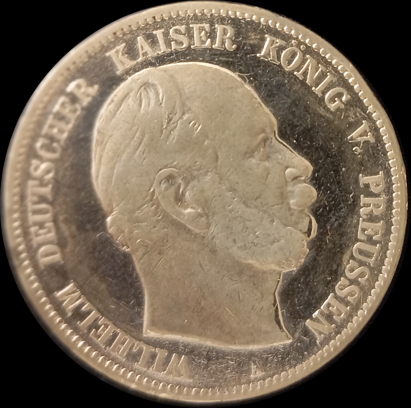 5 Mark Preußen 1875 A Silber, Kaiser Wilhelm I. Deutsches Kaiserreich, Jaeger-Nr. 97