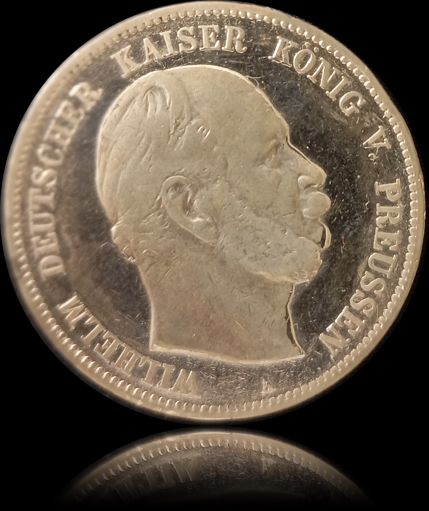 5 Mark Preußen 1875 A Silber, Kaiser Wilhelm I. Deutsches Kaiserreich, Jaeger-Nr. 97