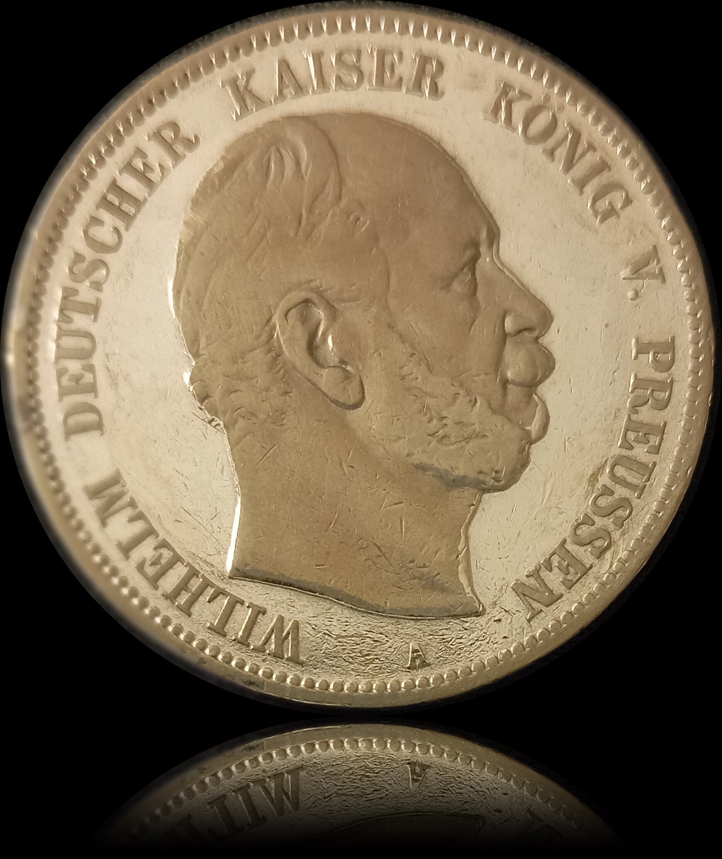 5 Mark Preußen 1875 A Silber, Kaiser Wilhelm I. Deutsches Kaiserreich, Jaeger-Nr. 97