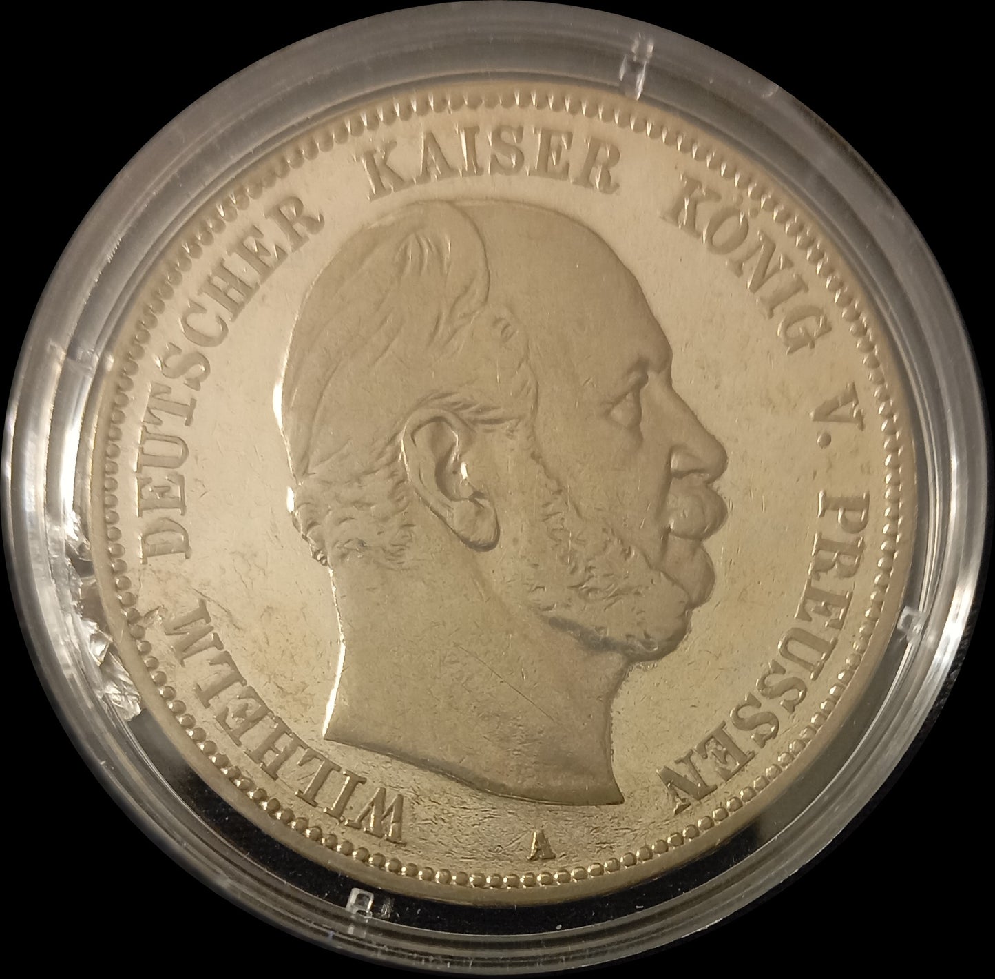 5 Mark Preußen 1876 A Silber, Kaiser Wilhelm I. Deutsches Kaiserreich, Jaeger-Nr. 97