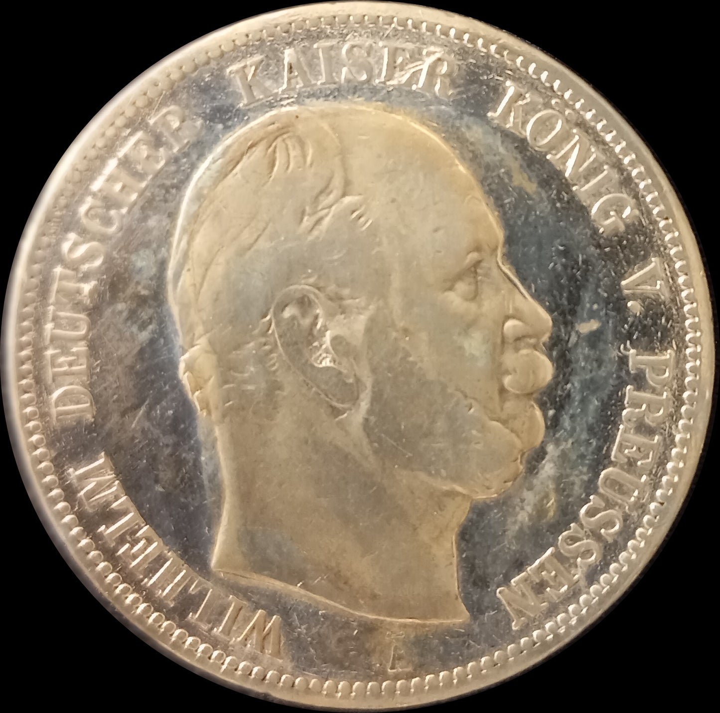 5 Mark Preußen 1876 A Silber, Kaiser Wilhelm I. Deutsches Kaiserreich, Jaeger-Nr. 97