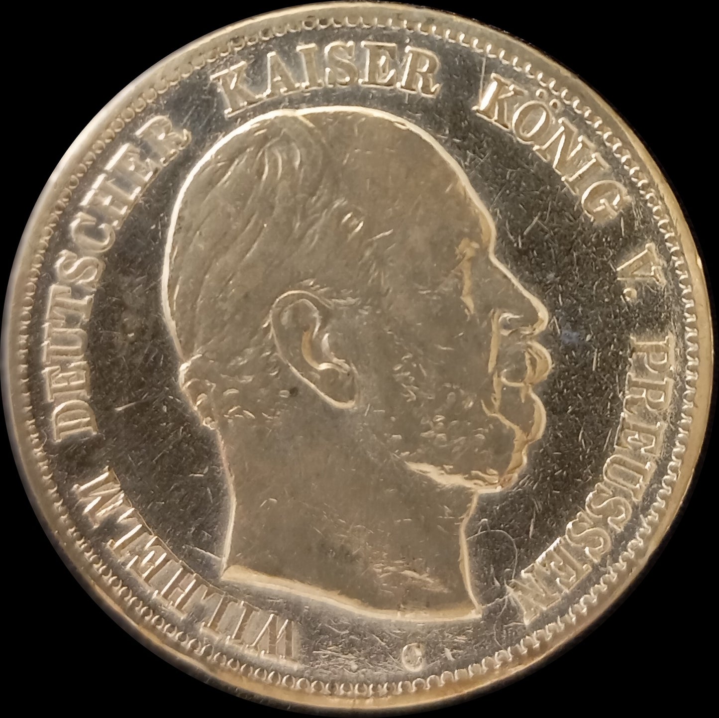 5 Mark Preußen 1876 C Silber, Kaiser Wilhelm I. Deutsches Kaiserreich, Jaeger-Nr. 97