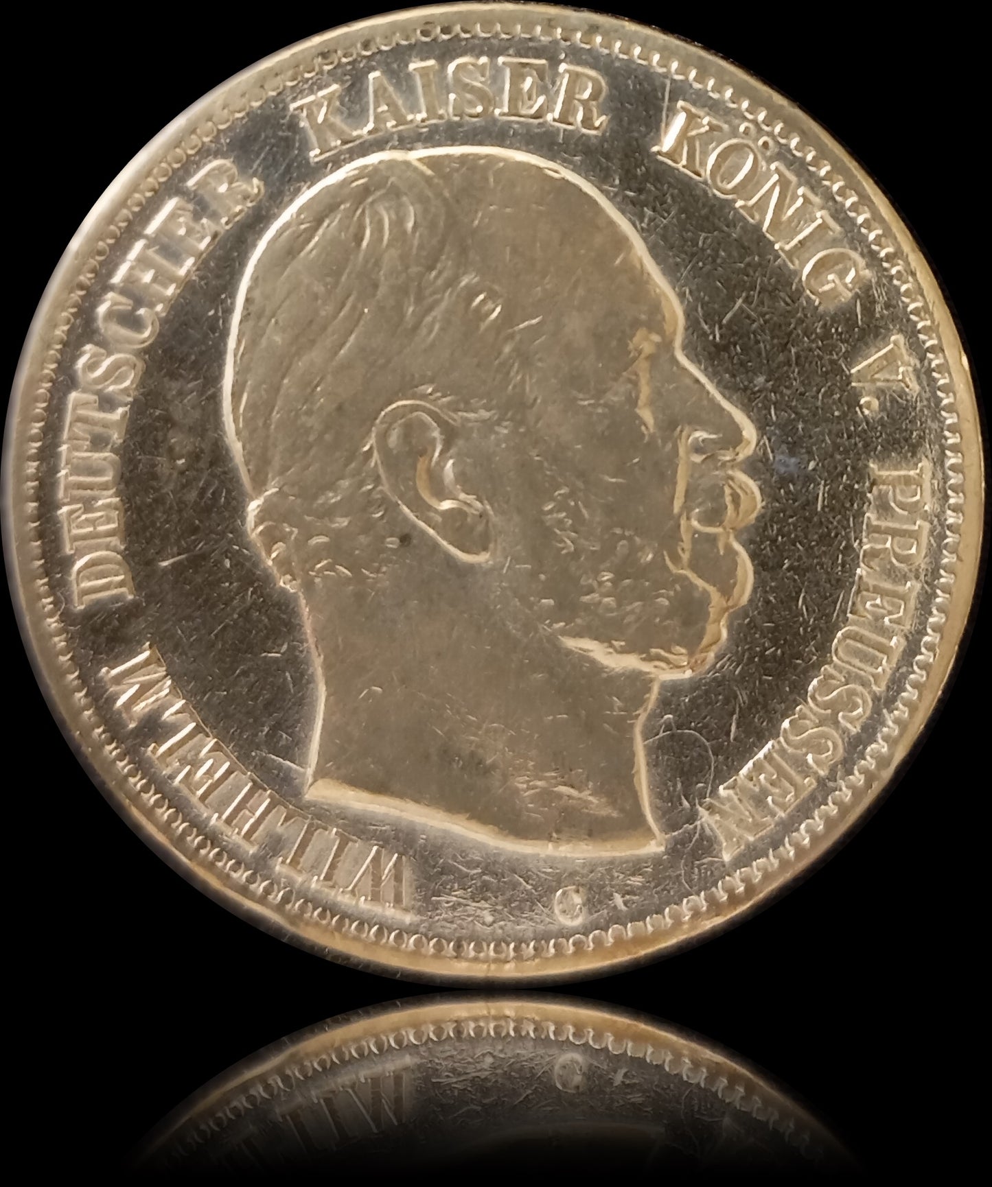 5 Mark Preußen 1876 C Silber, Kaiser Wilhelm I. Deutsches Kaiserreich, Jaeger-Nr. 97