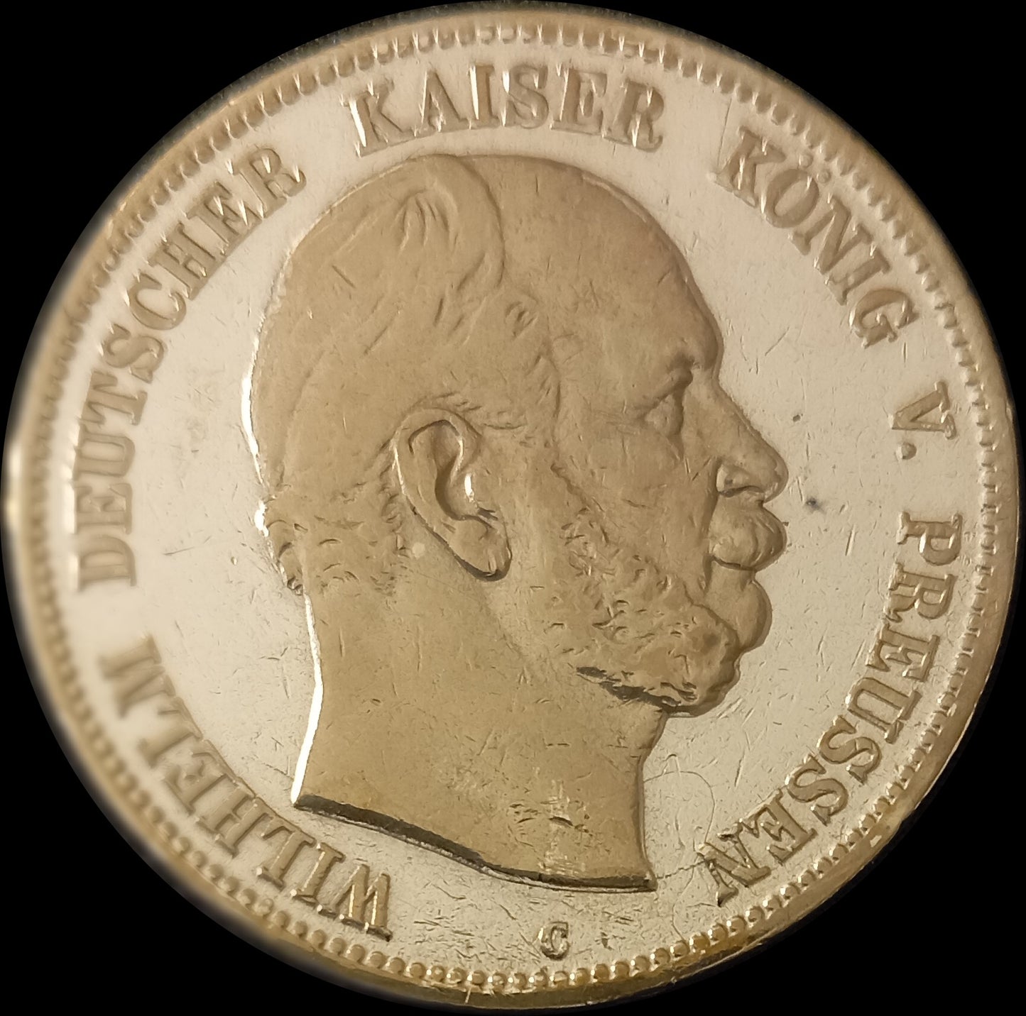 5 Mark Preußen 1876 C Silber, Kaiser Wilhelm I. Deutsches Kaiserreich, Jaeger-Nr. 97