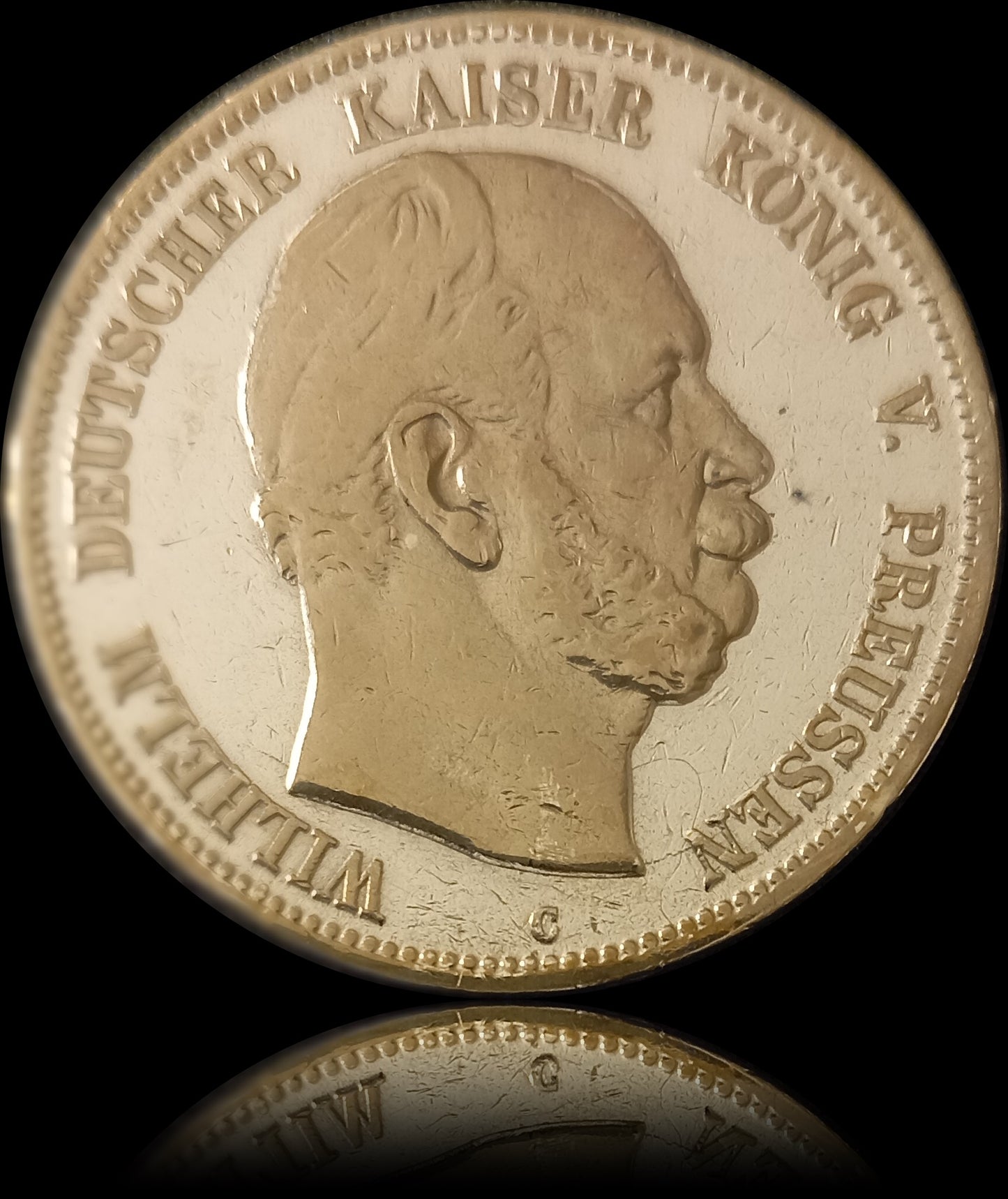 5 Mark Preußen 1876 C Silber, Kaiser Wilhelm I. Deutsches Kaiserreich, Jaeger-Nr. 97