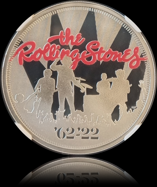 ROLLING STONES, Serie Music Legends, 1 oz Silver Proof, 2£, 2022