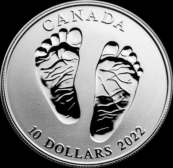 WELCOME BABY, 0,5 oz Silver, 10 $ Canada,  Reverse Proof , 2022