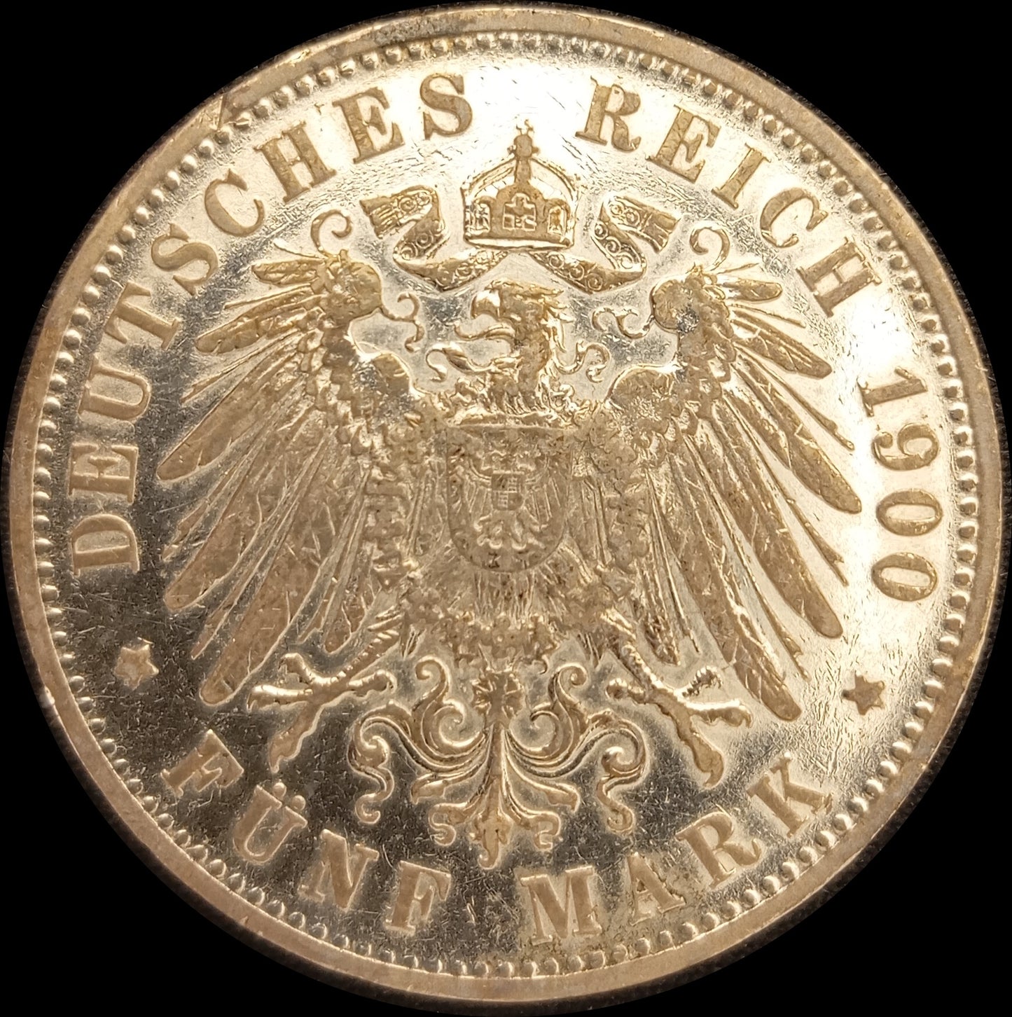 5 Mark Württemberg 1903 F Silber, Kaiser Wilhelm II. Deutsches Kaiserreich, Jaeger-Nr. 176