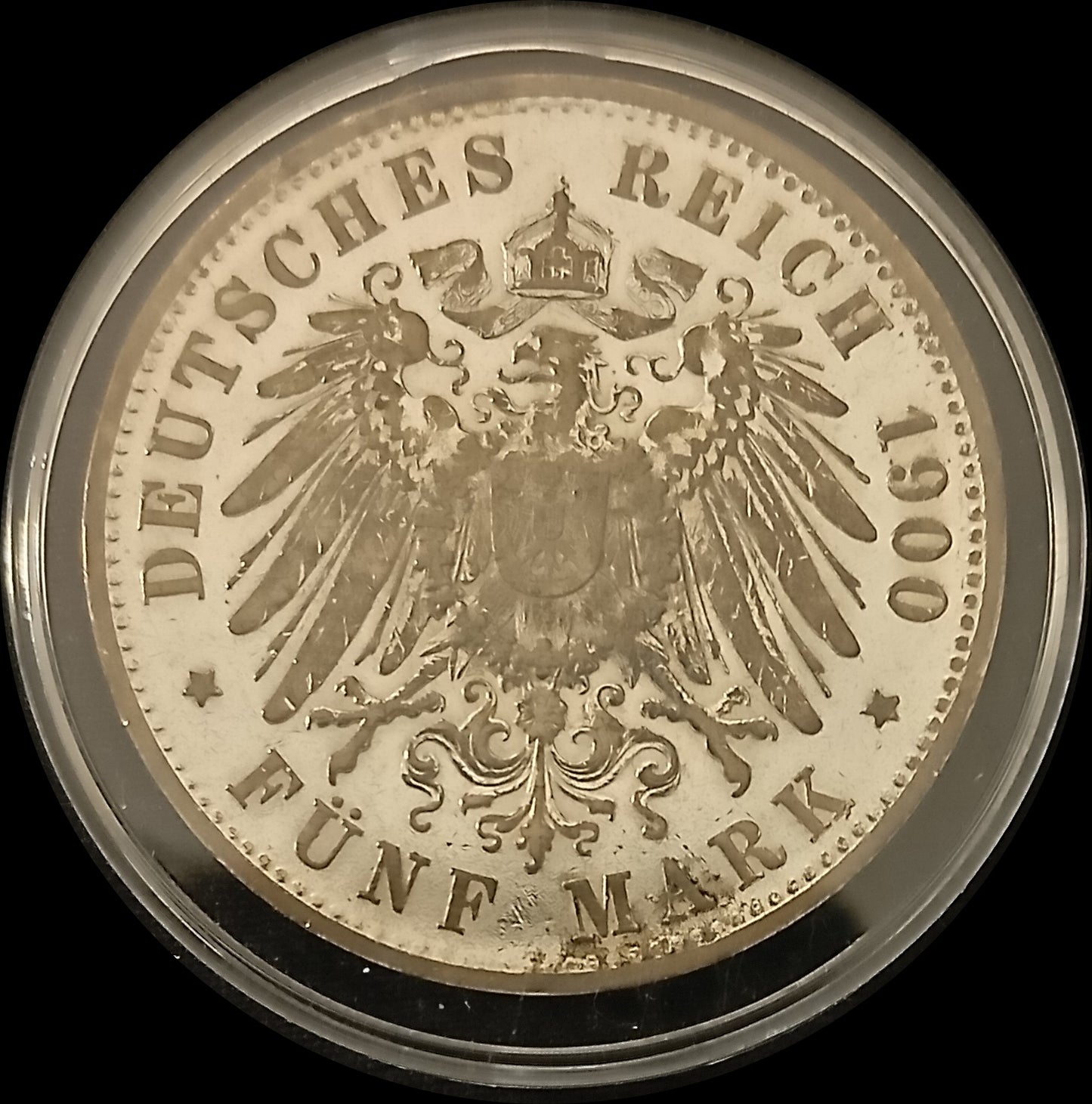 5 Mark Württemberg 1900 F Silber, Kaiser Wilhelm II. Deutsches Kaiserreich, Jaeger-Nr. 176